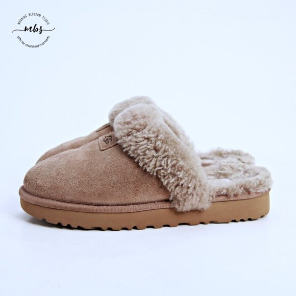 UGG Coquette Suede Slippers Tan Women 6 - Picture 9 of 14